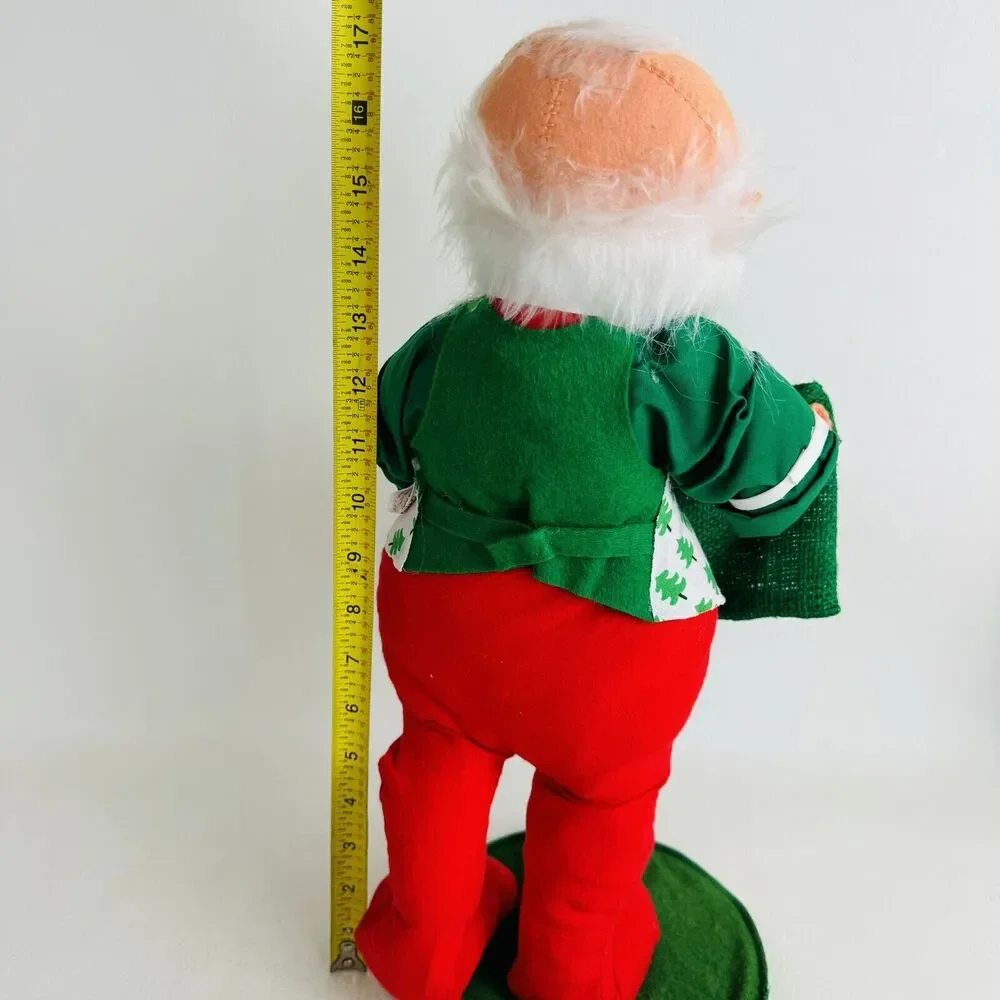 Annalee Dolls Santa with Green Sack Gift Bag18